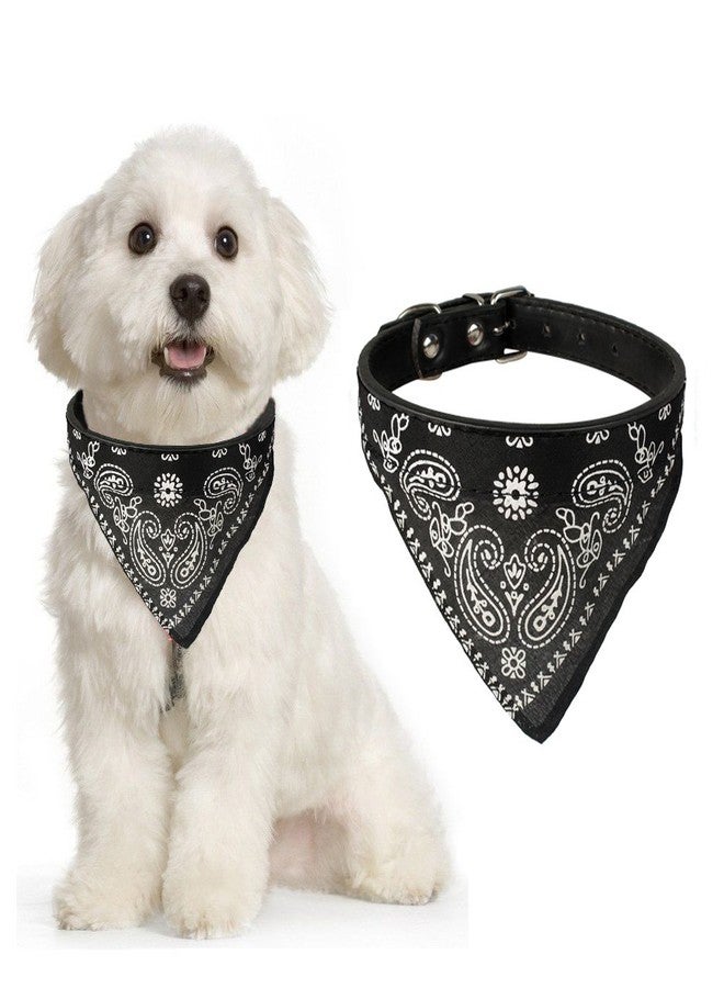 Sage Square Adjustable Scarf Cum Bandana Cum Neckerchief Collar Cum Neck Tie for Puppy/Cat/Kitten (Black) - Image 1